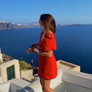 Zara Red Sleeved Mini Dress